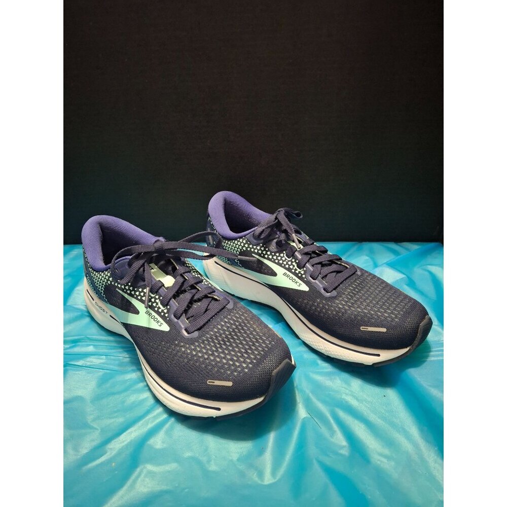 Brooks Ghost 14 Running Shoes Navy Blue Womens Size 9 Cushion Neutral